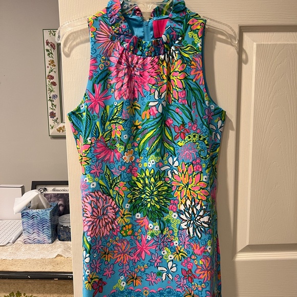 Lilly Pulitzer Pants - NWT Lilly Pulitzer Adalina Romper Seabreeze Blue Walking On Sunshine 2